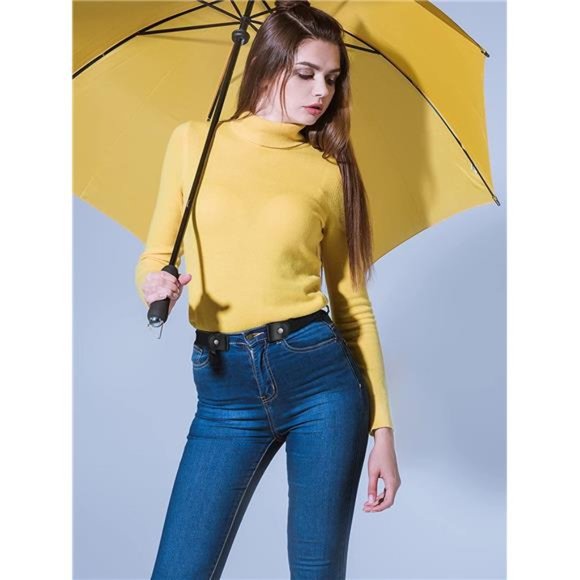 4 Pieces No Buckle Stretch Belt Adjustable Belt Invisible Elastic Belt